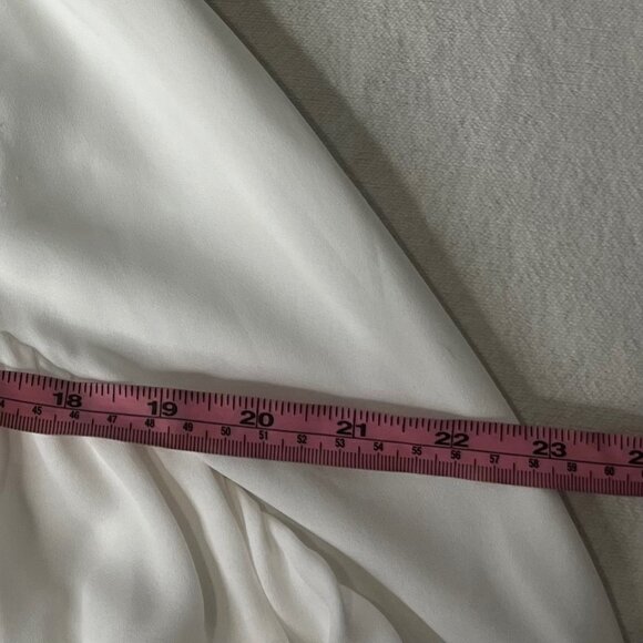 Monaco Boho-Style White M Maxi Dress Pearl Lace High-Low Corset Made in France - Picture 16 of 16